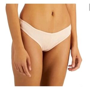 Jenni Intimates‎ Panty Thong Women XXXL Peach Skin Ribbed Knit Underwear Comfy